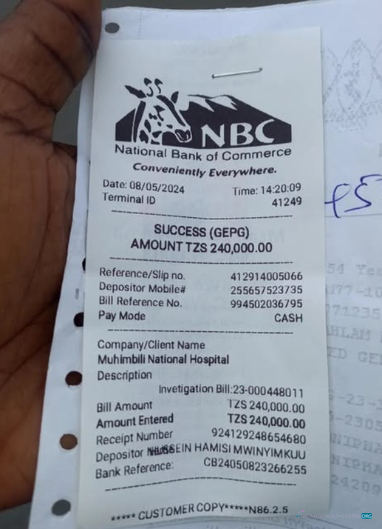 Download Canada NBC bank payment receipt Photoshop template